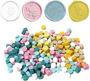 HAIKING Sealing Wax Bead, 200 Pcs Octagon Colorful Wax Seal Beads for Sealing Letter, Wedding Invition, Envelope Invitation Card