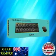 New Logitech MK240 Wireless Keyboard Mouse Combo 2.4Ghz Protable Set Black