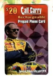 ILD TELECOMMUNICATIONS Ken Schrader, M&M's #36, NASCAR 2000 Phone Card ( EXP. )