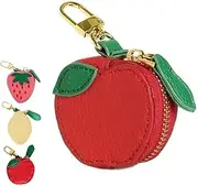 [Watrey] Fruit Bag Charm, Strawberry Bag Charm, Strawberry Fruit Charms Coin Purse Cute Keychain Mini Pouch Girl Women(C)