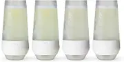 HOST Champagne Freeze Stemless Wine Glasses, 9oz Set of 4, Freezer Cooling Cups, Mothers Day Gifts, Mom Birthday Gifts, Gifts for Women, Glitter