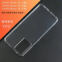 在飛比找Yahoo!奇摩拍賣優惠-適用OPPO Reno 7A日版手機殼透明TPU皮套素材殼三