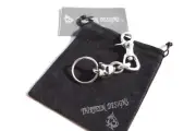 NEW AUTH "THIRTEEN DESIGNS" 925 SILVER MAD SKULL HANGING KEY CHAIN RING $600+TAX