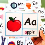 教具字卡 英語卡片防水閃卡26張字母ALPHABET 幼兒園兒童單詞卡早教認知教具