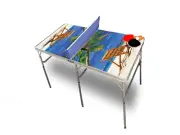 Beach Chair Twin Portable Tennis Ping Pong Folding Table w/Accessories