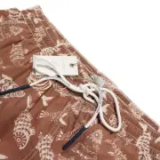 Eleventy Platinum NWT Swim Shorts Size Medium In Brown w/ Whimsical Fish Pattern