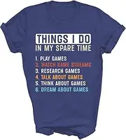 [Modern Supply Tee] Funny Gamer Things I Do in My Spare Time Gaming Game Lover Gift Unisex Shirt Women Men T-Shirt (Purple;2XL)