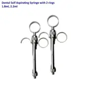 2 Dental Self Aspirating Syringe 1.8ml / 2.2ml Anesthesia Syringes instruments