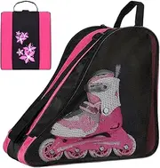 [Generic] Roller Skate Bag,Ice Skating Shoes Carrier with Handle | Large Capacity Skating Shoes Bag with Three Compartments for Park, Ski Resort, Training Ground