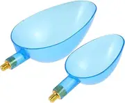 WESIEVYA Fishing Bait Trap Scoop Set 2pc Bait Thrower Feeder Carp Feeder Trap Accessory