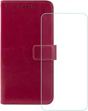 LCEHTOGYE Cover for Fairphone 5 + HD Tempered Glass,Shell PU BracketBumper Protective Back Case - Anti-Scratch Screen Protector for Fairphone 5-YSFXK - Rose