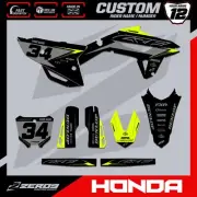 HONDA MOTOCROSS GRAPHICS KIT CUSTOM MX GRAPHICS DECALS CR CRF VOLT BLK/YEL