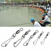 Fishing Tools with Hooked Snap Fishing Bearing Connector Swivels Tackle