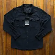NWT Craghoppers Dofri Wool Flannel Shirt Jacket Men Medium Charcoal Grey