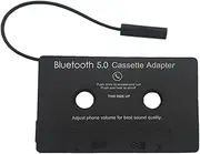 LAPOOH BT Cassette Adapter for Car with Stereo Audio Wireless Cassette Tape to Aux Adapter Smartphone Audio Tape Converter