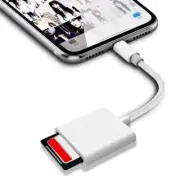SD Card Reader for iPhone/iPad Lightning to SD Adapter iOS 9-15 Plug & Play