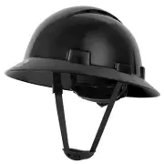 HDPE Full Brim Hard Hat, Construction Safety Helmet with Vented Holes, 6 Poin...
