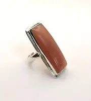 Natural Sunstone Ring in 925 Sterling Silver Ring for and Energy Boost