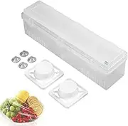 Cling Film Dispenser | Aluminum FOI Food Wrap Cutter - Sturdy Food Cling Wrap Film Cutter for Saran Wrap, Aluminum Foil, Wax Paper