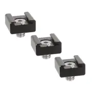 3x CAMVATE Cold Shoe Mount Adapter w/3/8" Screw& ARRI Locating Pins fr Videoligt
