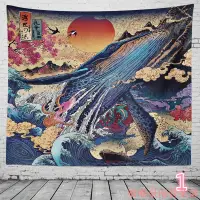 在飛比找蝦皮購物優惠-花蓮出貨♉日本浮世繪日式客廳掛毯 海浪壁毯 裝飾畫 神奈川沖
