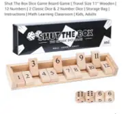 Shut The Box Wooden Board Game with Dice Front Porch Classics Circa Shut-the-Box