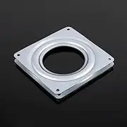 Galvanized Steel Rotating Plate Display Turntable Square Stand Desk Tool for Kitchen Cabinets Planters Large Tabletops