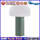LF# LED Mushroom Table Lamp 3 Color Dimmable Touch Lamp USB Rechargeable(Green)