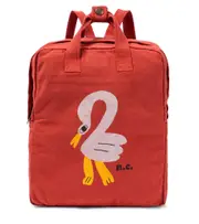 [Bobo Choses] Bobo Choses Flamingo print cotton backpack One Size red