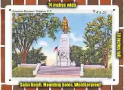 METAL SIGN - New York Postcard - Champlain Monument, Plattsburg, N. Y. 1