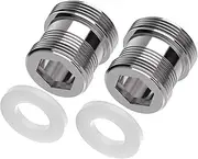 Yvyan Tap Adapter M20 to M22-2 Pieces, Double Thread Adapter for Male Thread M20 and M22 for Kitchen Aerator Water Filter