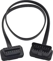 Duttek OBD2 Extension Cable 2FT/60cm, OBD2 16-pin Male and Female Flat Ribbon Cable. for Car Auto OBDII Scanners Code and All OBD II Equipment