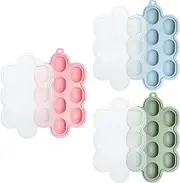Proxima Direct 3 Pack Baby Food Freezer Tray Silicone Feeder Breastmilk Popsicle Molds with Lids Baby Fruit Teether Tray Baby Breast Milk Teether Pop Maker for Homemade Baby Food