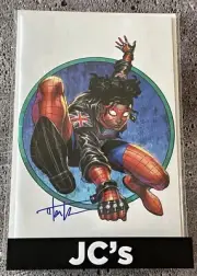 EDGE OF SPIDER-VERSE #2 CVR-H TYLER KIRKHAM EXCL VIR VAR SIGN TYLER KIRKHAM COA