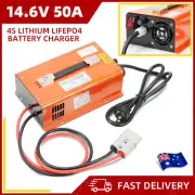 12V 50A 4S Lithium LiFePO4 Battery Charger 14.6V Quickly Charging AU