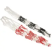 1 Set/2Pcs Basketball Net Bag Storage Ball Mesh Bag, White Black/White Red