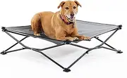 Coolaroo On The Go Elevated Pet Bed, Large, Grey
