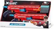 X-Shot Caliber Foam Dart Blaster Set, 2 Red Blasters with Darts, Ages 8+
