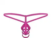 [ZUYPSK] Mens Crotchless Bulge Pouch G-string lingerie Low Rise T-Back Thong Bikini Briefs Underwear