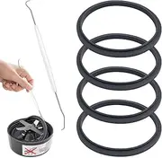 Gaskets for Nutribullet Blender, 4pcs Replacement Part for NutriBullet, Gaskets Replacement Parts, Blender Seal Gasket Silicone 600W/900W Accessories, Juicer Seal Ring for Nutri Bullet Grey