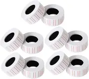 TOGEVAL 10 Rolls White Adhesive Pricing Stickers with Labels for Retail Store Pricing Multipurpose Use Supermarkets Offices Homes