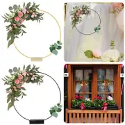 10Pcs Floral Hoops 10 Inch Metal Floral Wreath Rings with 10 Holders qiRVa