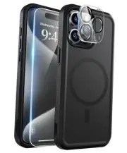 Strong Magnetic for iPhone 15 Pro for iPhone 15 Pro Max,6.7" Titanium Black