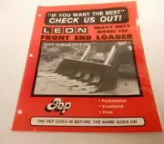 VINTAGE 1974 LEON HD MODEL 707 FRONT END LOADER FARM TRACTOR SALES BROCHURE