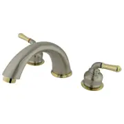 Kingston Brass KC369 Two-Handle Roman Tub Faucet,Brushed Nickel/Polished Brass,N