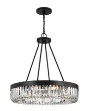 Crystorama Alister 10 Light Charcoal Bronze Chandelier