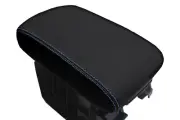 Console Lid Pull Over Cover Leather for Subaru Tribeca 2006-2014 Blue Stitch