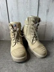 Steel Blue Mens Southern Cross Zip Steel Toe Boots Size 15 Tan Sand Lace Up Work