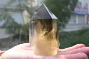0.77LB Natural Smokey Quartz Tower Point Crystal Obelisk Wand Reiki Divination