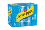 Schweppes Lemonade Soft Drink Cans Multipack 375ml x 30 Pack